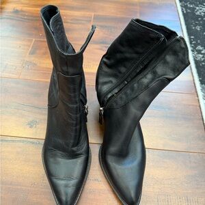 Zara Black Heeled Boots
